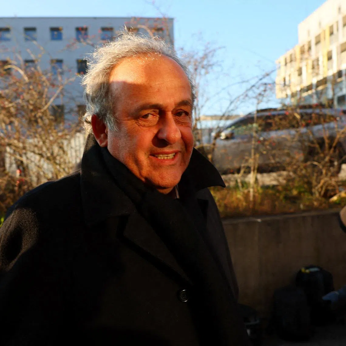 FILE PHOTO: Soccer Football - Former soccer officials Sepp Blatter and Michel Platini appeal corruption charges in Swiss trial - Muttenz, Switzerland - March 3, 2025 Former UEFA President Michel Platini arrives at the tribunal for his appeal on corruption charges REUTERS/Denis Balibouse/File Photo