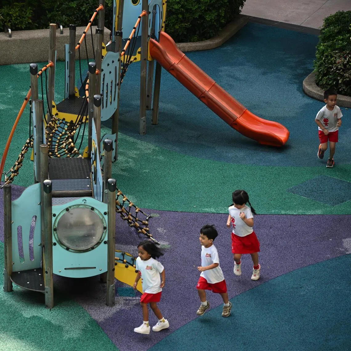 Picture of preschool children at the playground at Heartbeat@Bedok, on May 5, 2026.