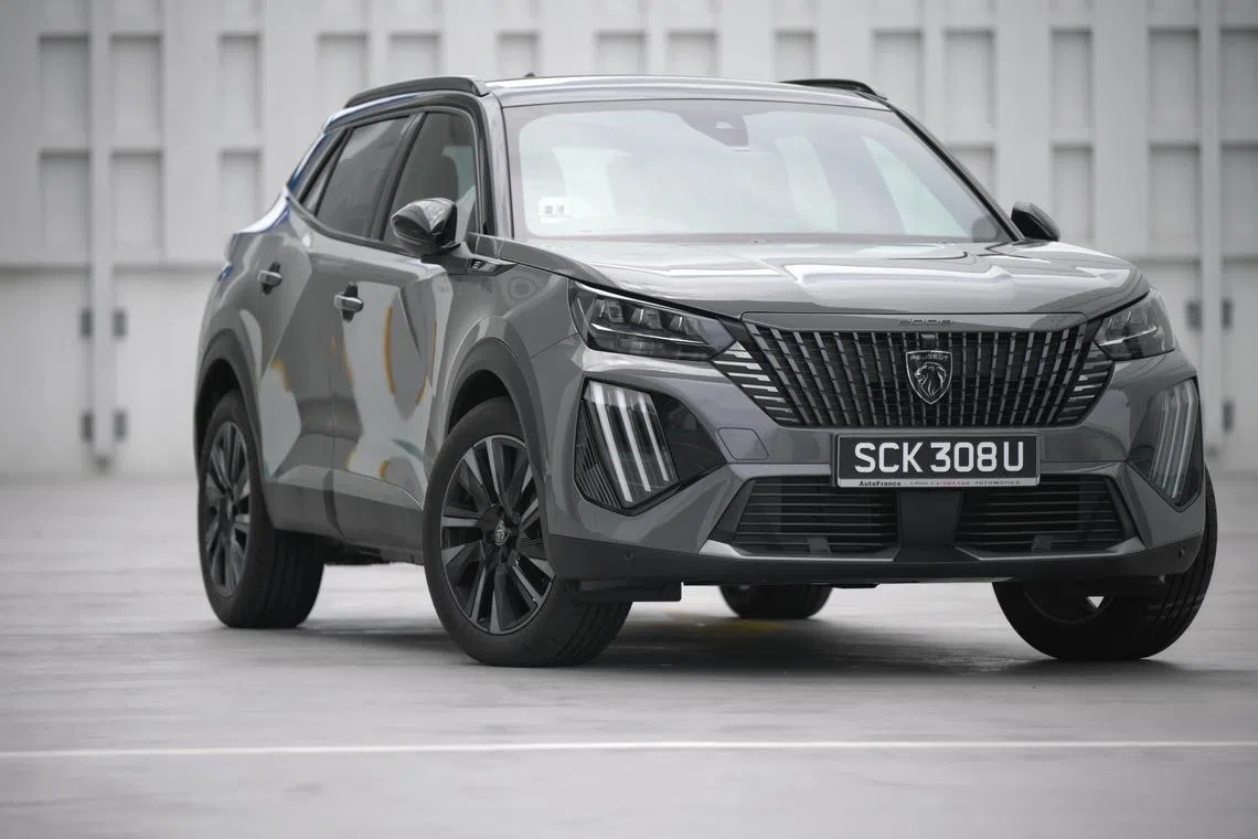 The Peugeot e-2008 pictured on April 30, 2024.