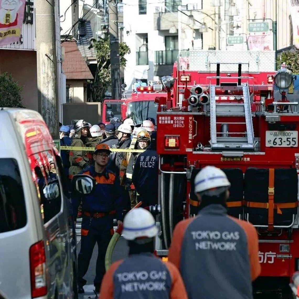 The suspect is believed to have sprayed a substance and set it alight, causing walls and floors inside the room to burn.