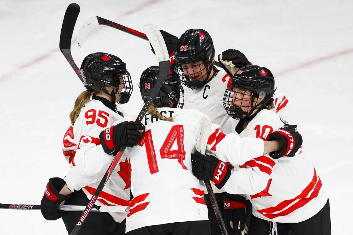 Ice hockey-Canada make winning start, US women thump Finns, Germany and Sweden triumph