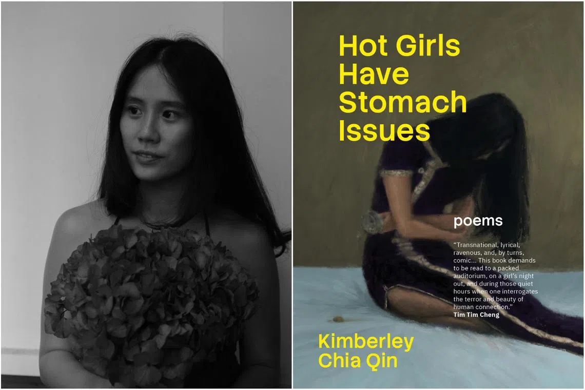 Kimberley Chia Qin (left) bursts onto the scene with “unsavoury splendour” with her debut.Hot Girls Have Stomach Issues