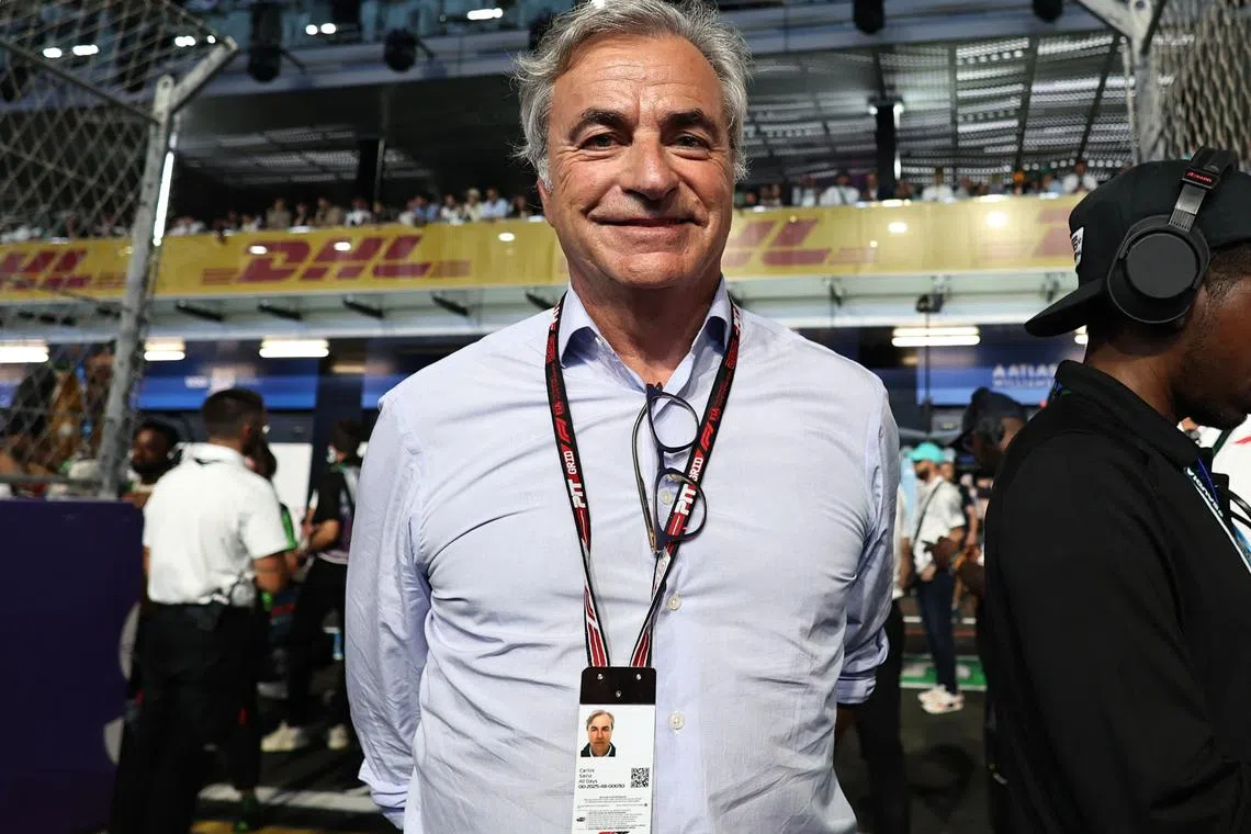 FILE PHOTO: Formula One F1 - Saudi Arabian Grand Prix - Jeddah Corniche Circuit, Jeddah, Saudi Arabia - April 20, 2025 Carlos Sainz Sr., the father of Williams' Carlos Sainz Jr. after the race REUTERS/Hamad I Mohammed/File Photo