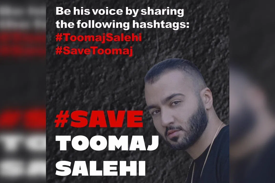 Supporters are using the hashtag #SaveToomaj on social media in a bid to  save Iranian rapper Toomaj Salehi, who has been sentenced to death in Iran.