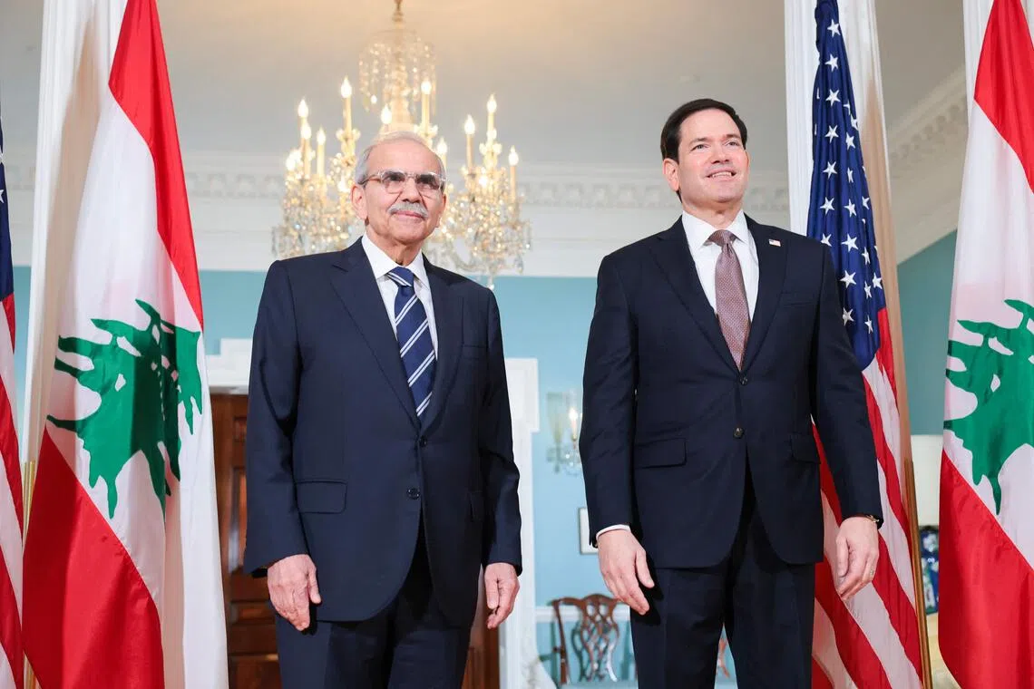 Lebanon PM pushes for further implementation of Israel deal in Rubio meeting