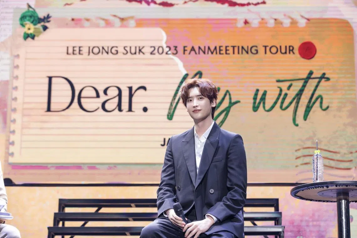 The sale of tickets to Lee Jong-suk's fan meeting starts at 10am on Thursday via Sistic.
