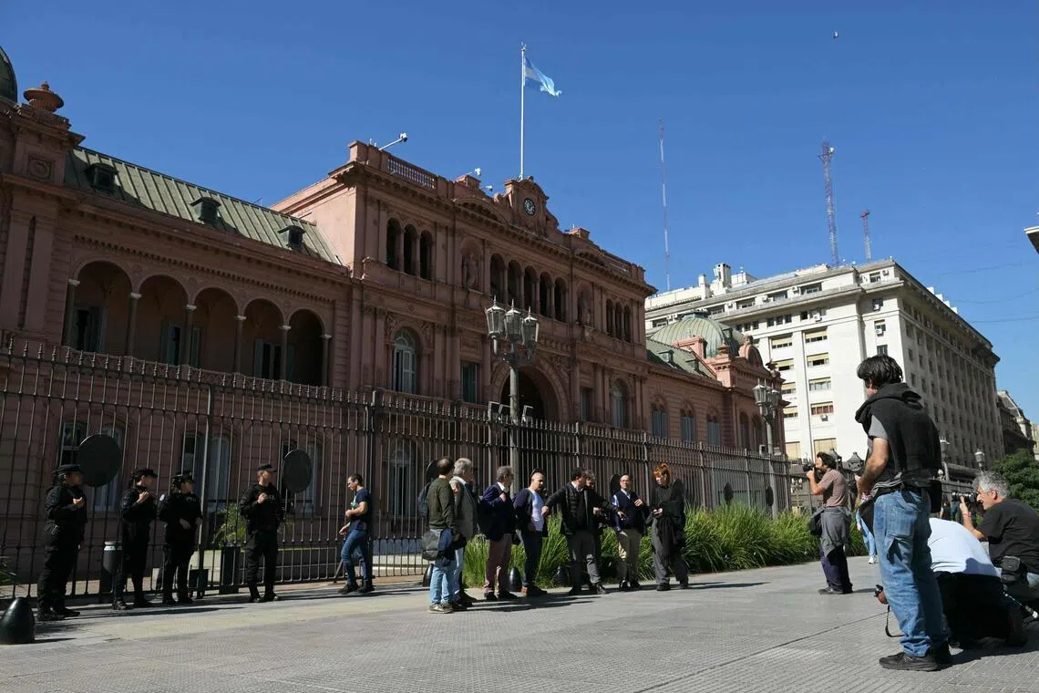 Argentina’s President bars media from presidential palace