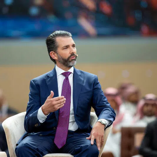 Executive Vice-President at The Trump Organization, Donald Trump Jr, speaking at the Future Investment Initiative conference in Riyadh, Saudi Arabia, on Oct 29.