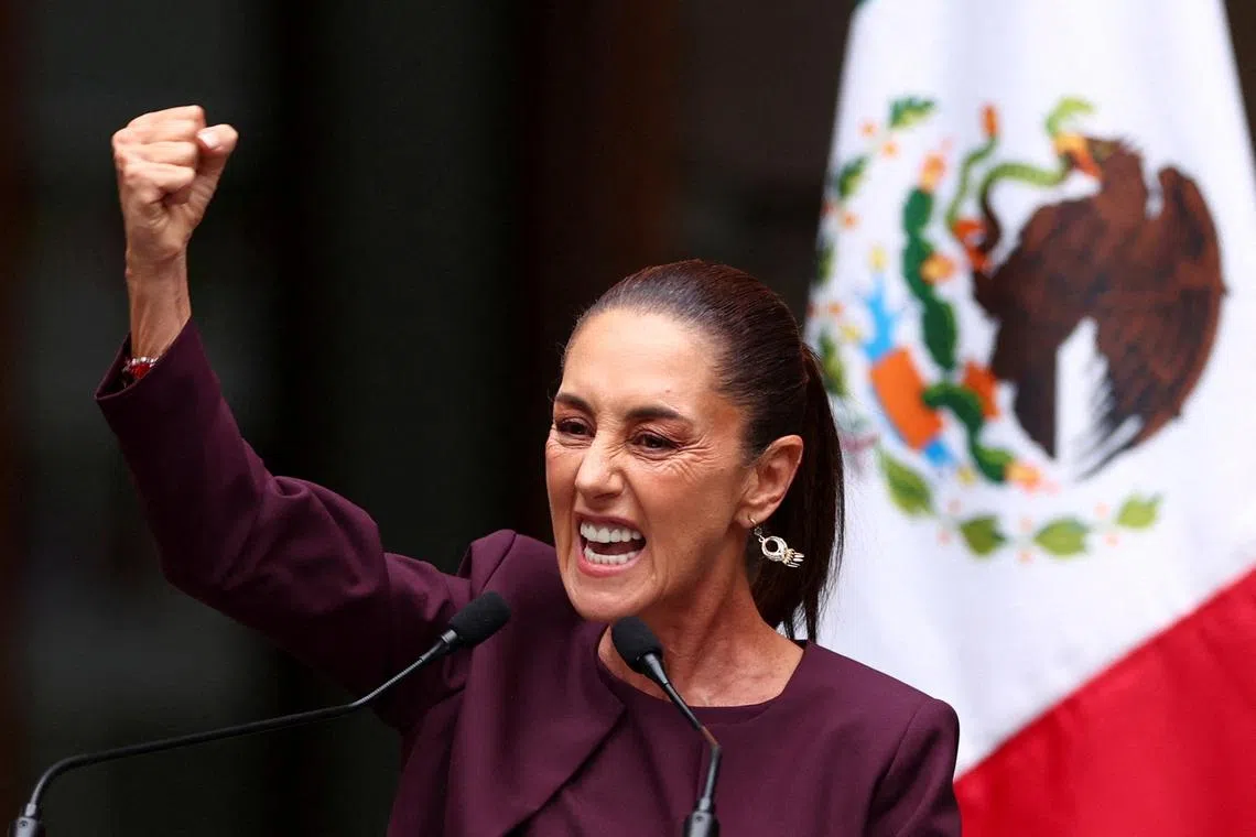 FILE PHOTO: Mexico's President-elect Claudia Sheinbaum in Mexico City, Mexico, Sept. 25, 2024 REUTERS/Raquel Cunha/File Photo