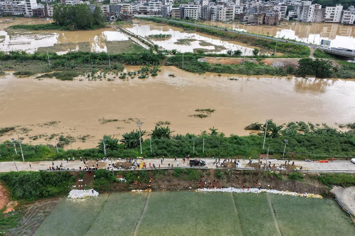 Southern, central China brace themselves for flood risk after Typhoon Noul