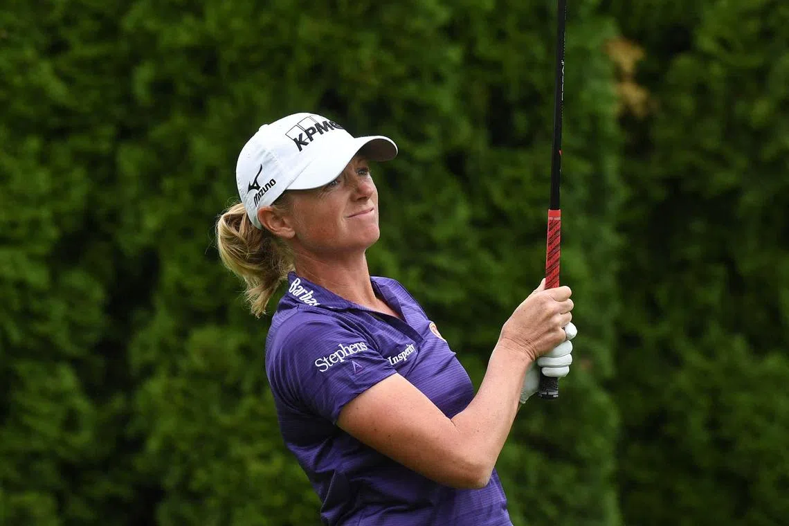 United States Solheim captain Stacy Lewis said she has tried to boost her young roster by using analytics to help with pairings and strategy.