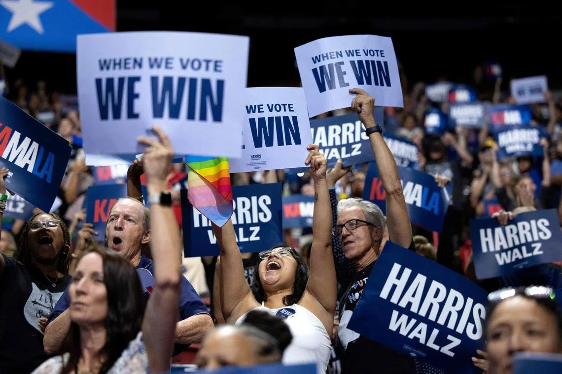Vice-President Kamala Harris has been buoyed by huge rallies as she tours battleground states.