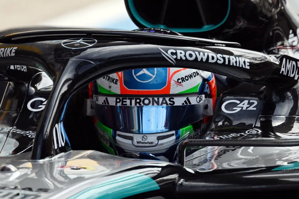 Formula One F1 - British Grand Prix - Silverstone Circuit, Silverstone, Britain - July 5, 2026 Mercedes' Andrea Kimi Antonelli in action during the race Pool via REUTERS/Peter Powell