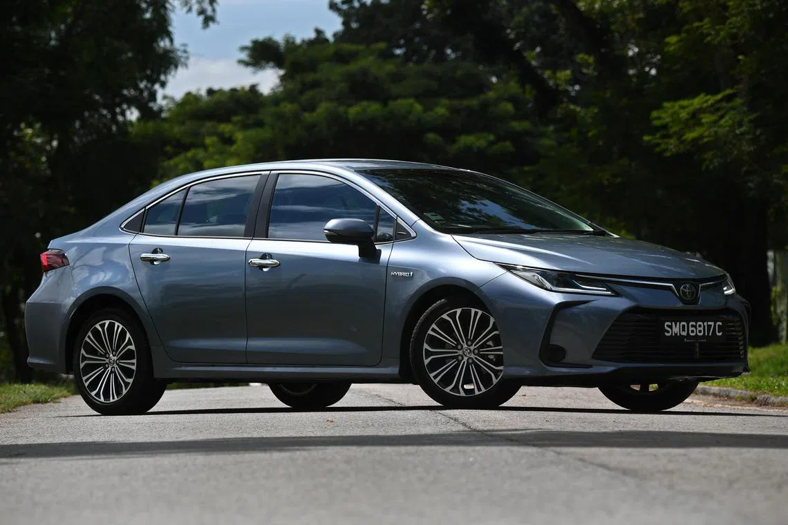 Toyota Corolla Altis Hybrid: Not the only saloon here with electric assistance. 