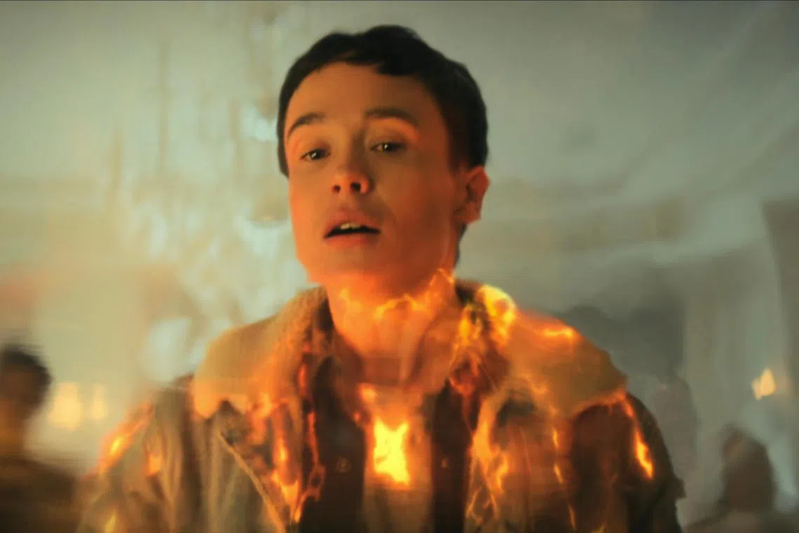 adacademy11 - The Umbrella Academy. Elliot Page as Viktor Hargreeves in episode 404 of The Umbrella Academy. Cr. Courtesy Of Netflix © 2024