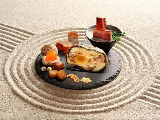 Best bak chang in Singapore: Shang Palace’s Signature Barbecued Pork Rice Dumpling with Yunnan Ham and Conpoy