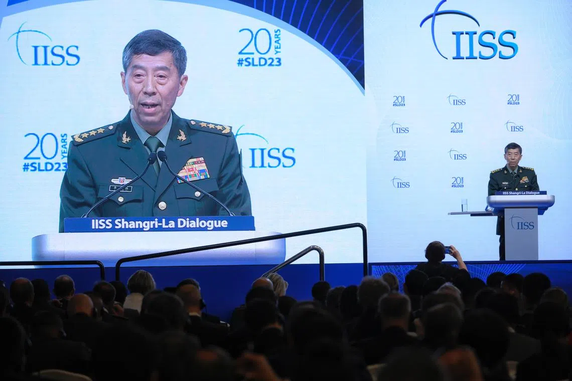 China's Defence Minister Li Shangfu described a world beset by a “resurgent Cold War mentality” and rising regional conflicts.