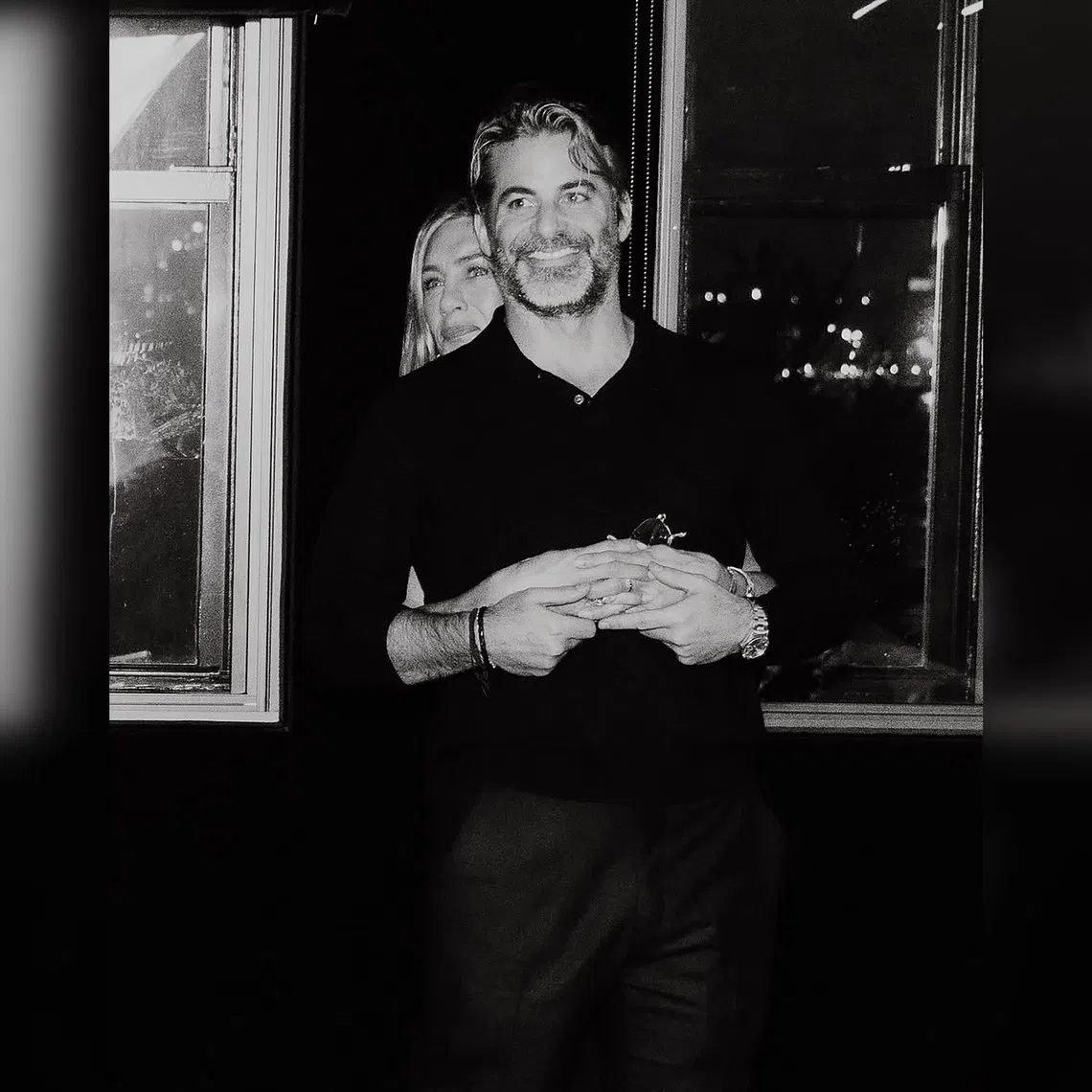 Actress Jennifer Aniston shared a photo with her boyfriend Jim Curtis on social media on Nov 2.