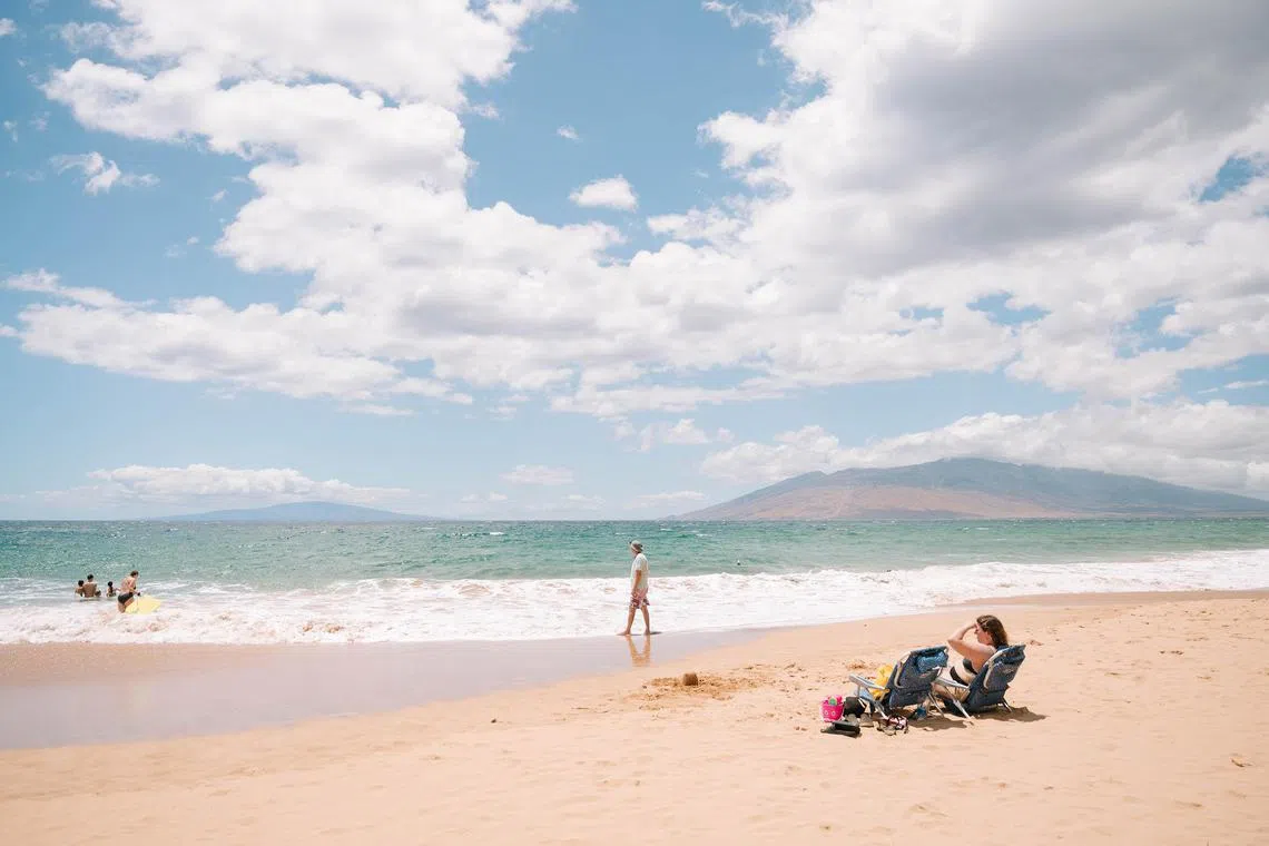 The beaches of Kihei and Wailea have been less crowded since the Lahaina wildfires.