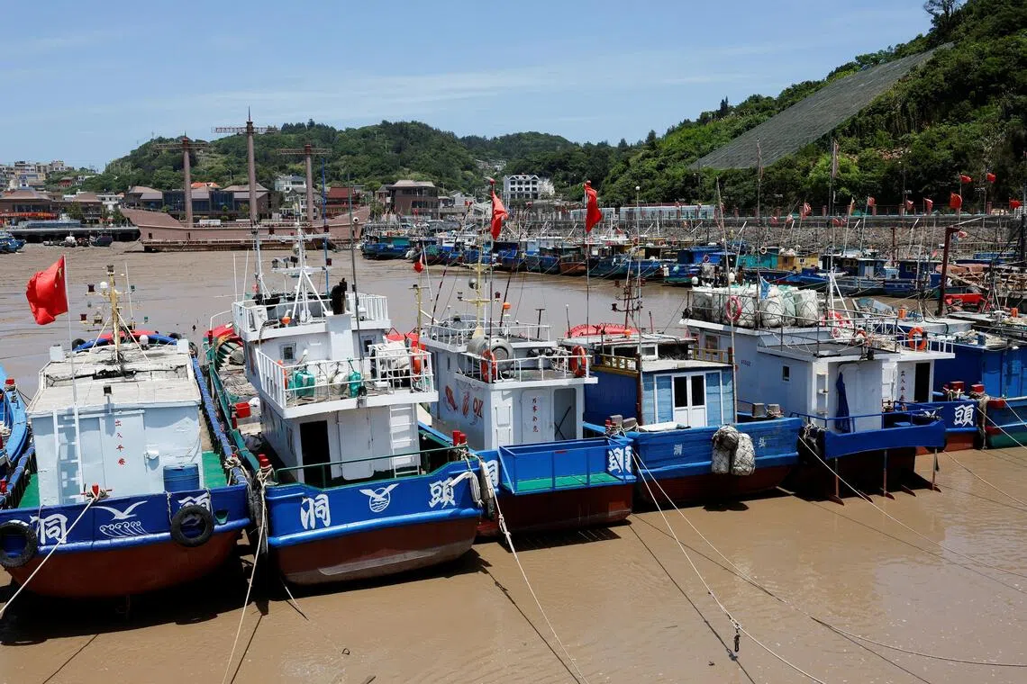 Fishing boats in China in July. A Chinese ship was among four vessels detained in a surveillance crackdown by 11 Pacific island nations in August.