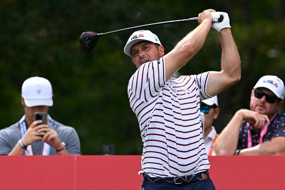 Golf - The 2025 Ryder Cup - Bethpage Black Golf Course, Farmingdale, New York, United States - September 24, 2025 Team USA's Bryson DeChambeau during a practice round IMAGN IMAGES via Reuters/Dennis Schneidler