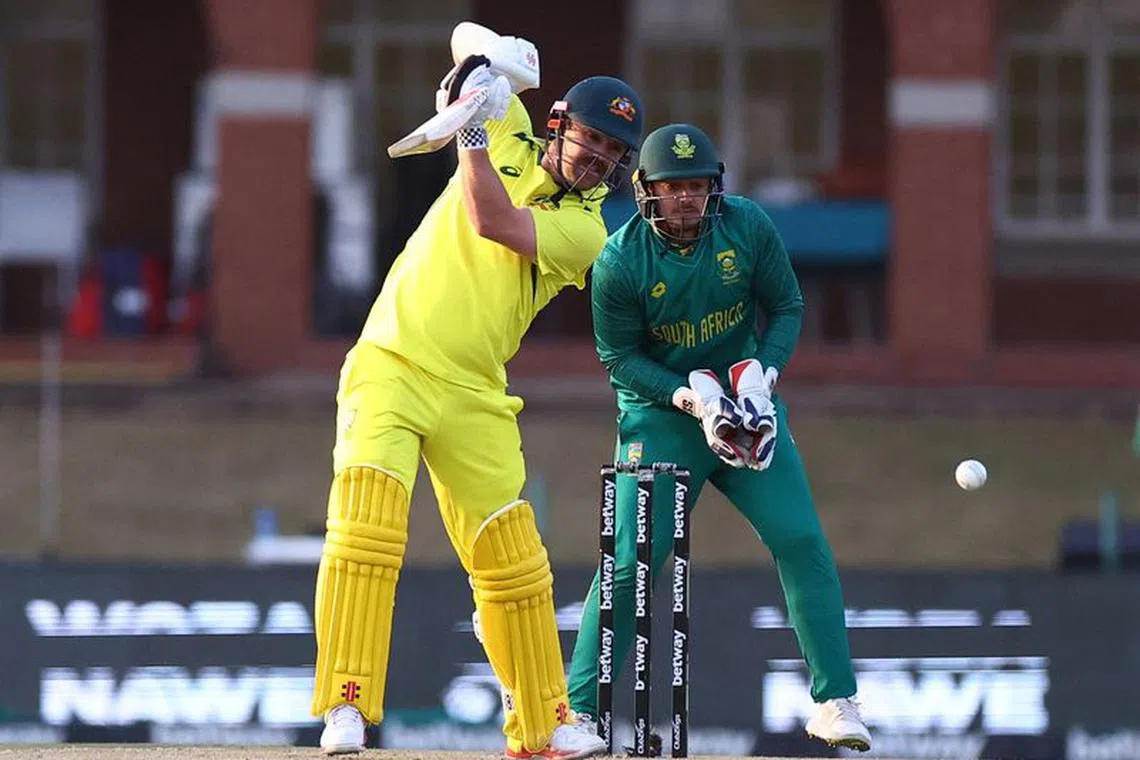 Cricket - Third ODI - South Africa vs Australia - Senwes Park, Potchefstroom, South Africa - September 12, 2023 Australia's Travis Head in action REUTERS/Siphiwe Sibeko/File Photo