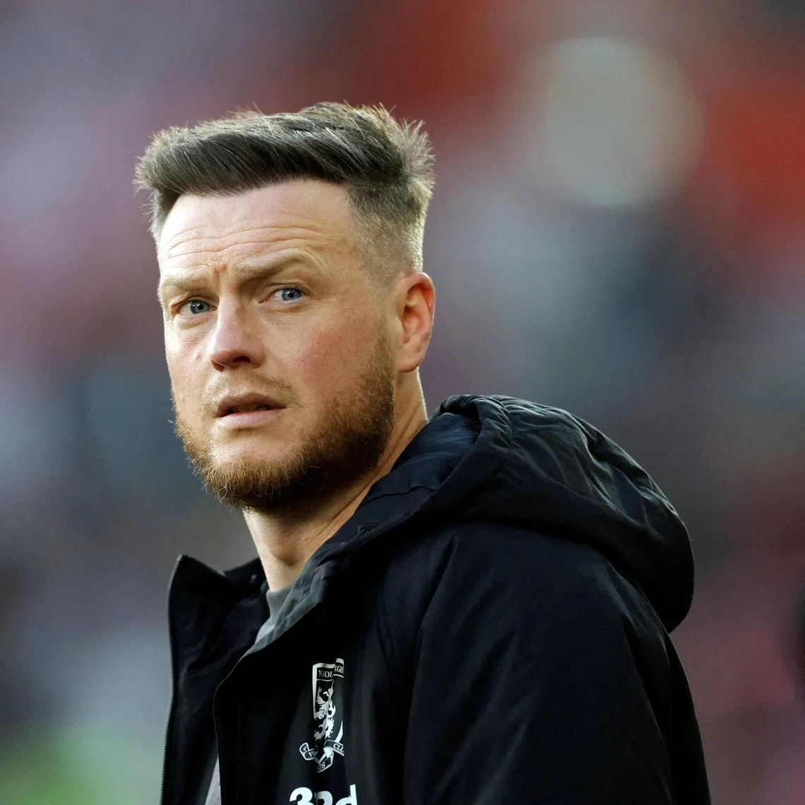 FILE PHOTO: Soccer Football - Championship - Play Offs - Semi Final - Second Leg - Southampton v Middlesbrough - St Mary's Stadium, Southampton, Britain - May 12, 2026 Middlesbrough manager Kim Hellberg during the match Action Images via Reuters/Peter Cziborra/File Photo
