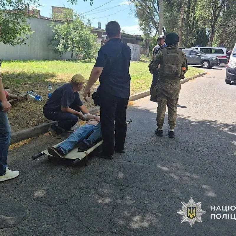Wounded people at a site of a Russian missile strike, amid Russia's attack on Ukraine, in Dnipro, Ukraine, in this handout picture released June 29, 2026. Press service of the National Police of Ukraine/Handout via REUTERS