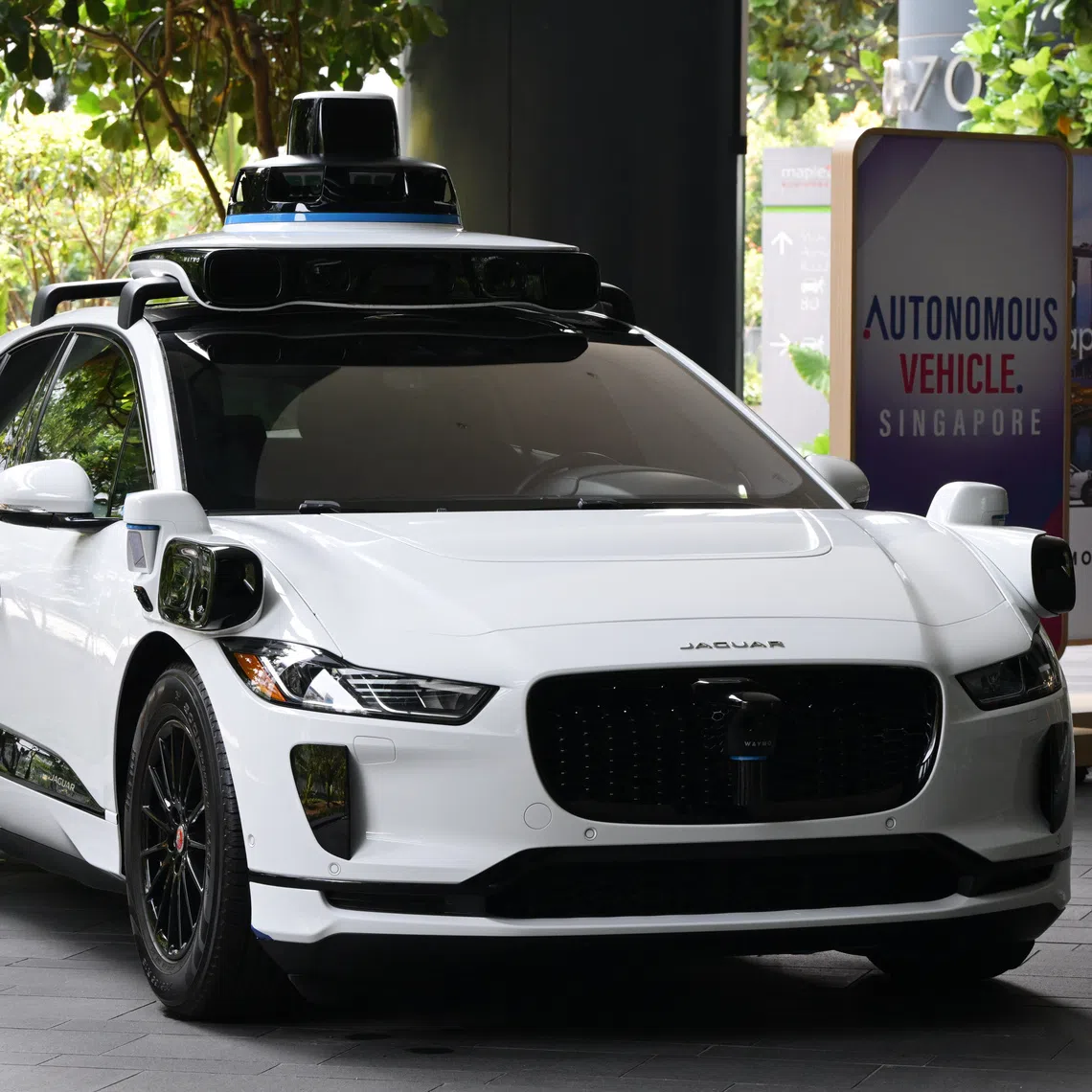 Waymo’s initial fleet will be made up of Jaguar I-PACE sports utility vehicles.