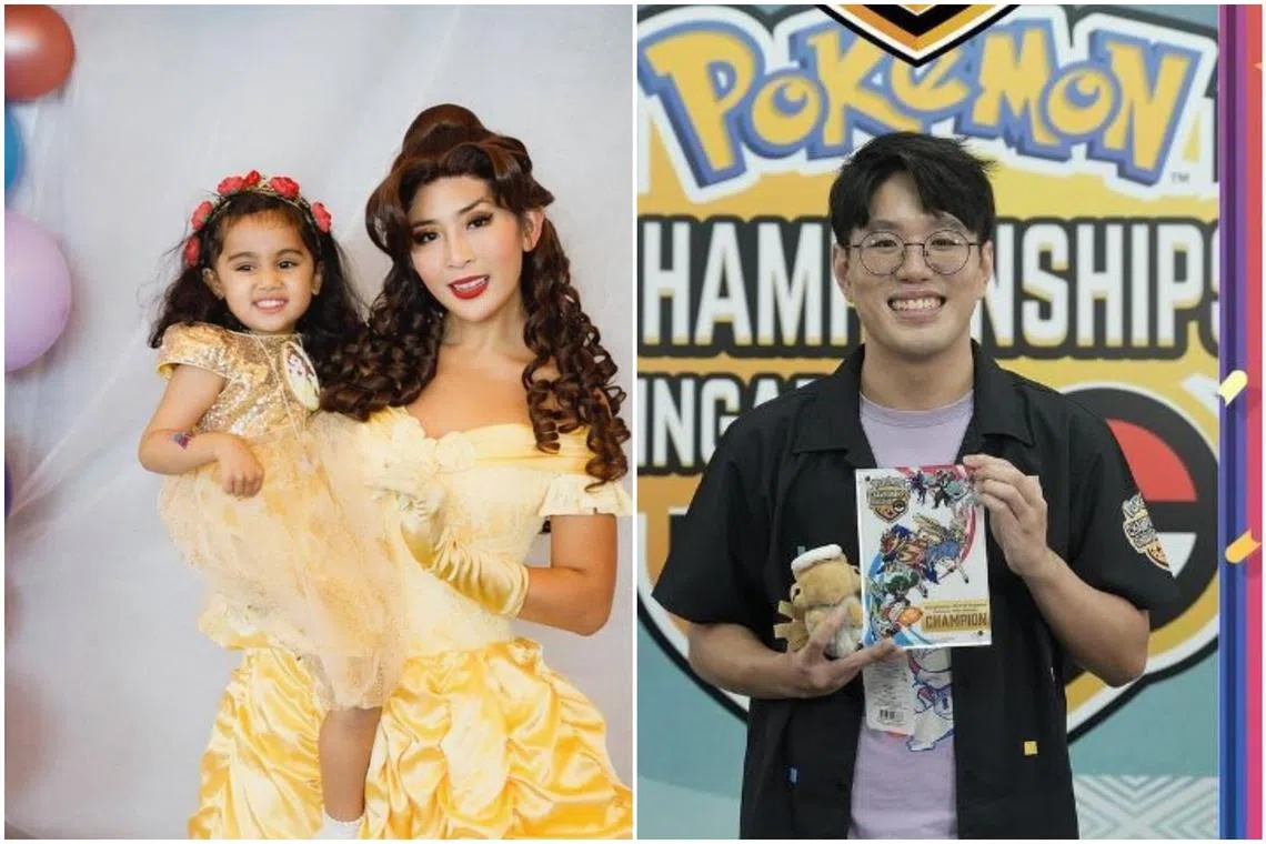The Academy of Enchantment's Cara Neo (left) and professional Pokemon coach Melvin Keh.