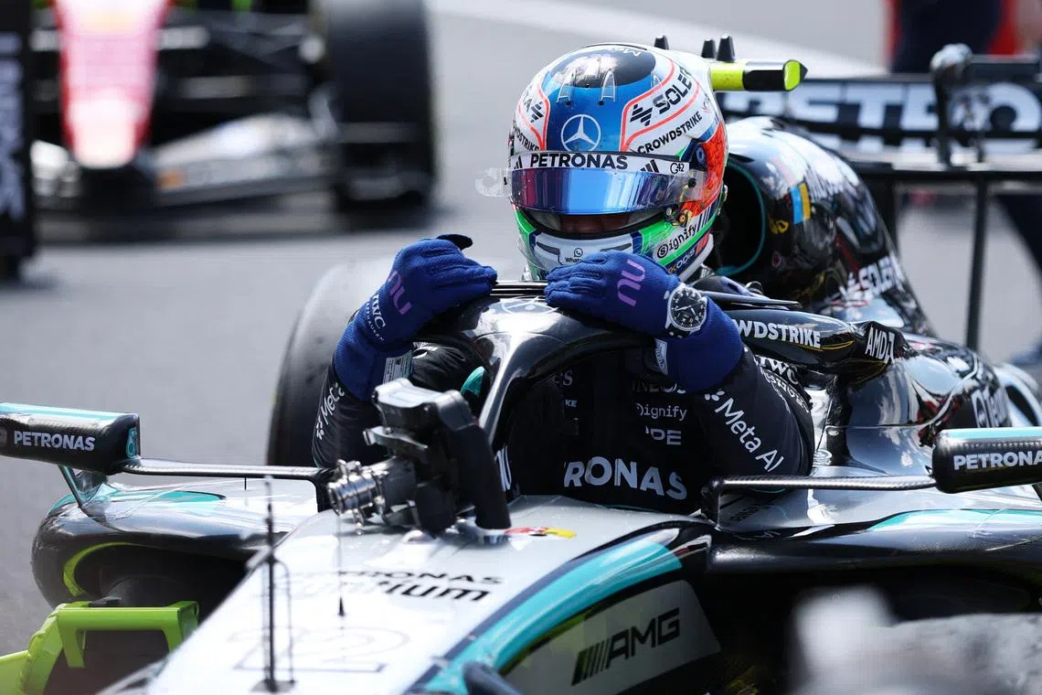 Formula One F1 - British Grand Prix - Silverstone Circuit, Silverstone, Britain - July 4, 2026 Mercedes' Andrea Kimi Antonelli celebrates after winning the sprint race REUTERS/Andrew Boyers