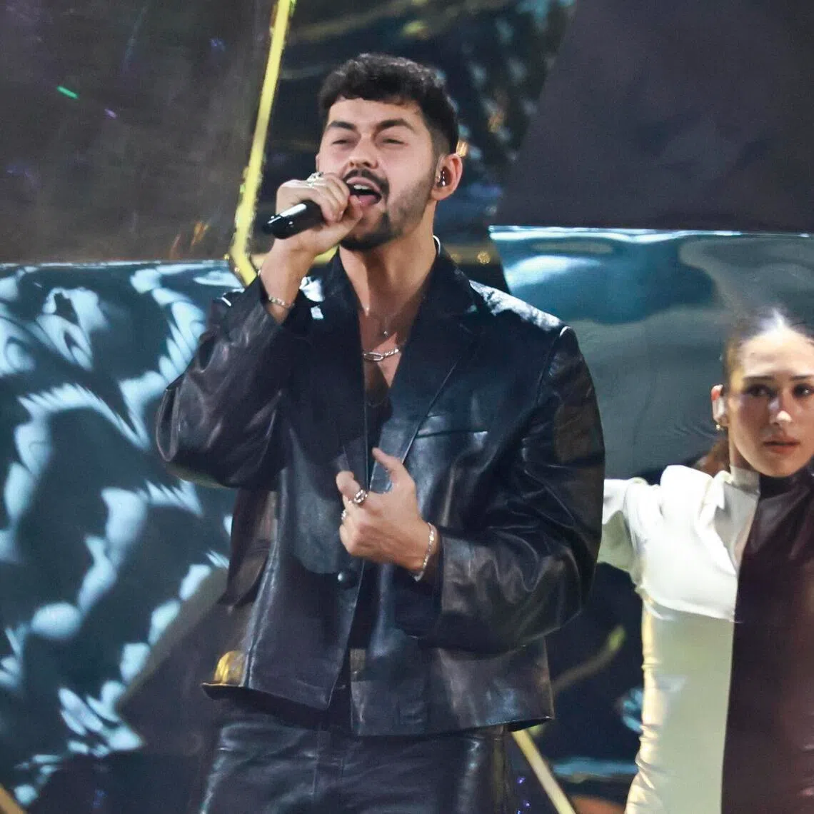 Noam Bettan of Israel performing the song Michelle, during the last dress rehearsals for the grand final of the 70th Eurovision Song Contest in Vienna, Austria, on May 16.