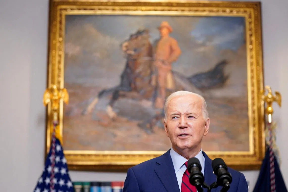 US President Joe Biden speaks about student protests at US universities at the White House on May 2. 