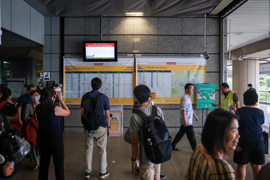 Train services were disrupted on the East-West Line on Sept 25, affecting the stretch of stations between Boon Lay and Queenstown.