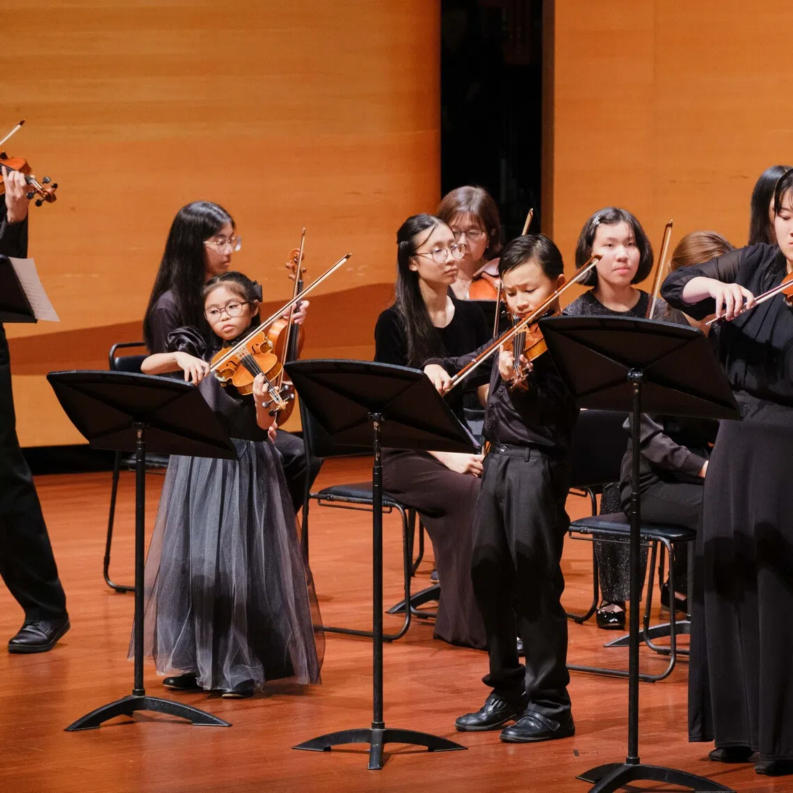 Budding talents (from left) Takase Yusuke, Esther Lim, Zhangming Xu and Saitoh Chika charmed audiences during the concert.