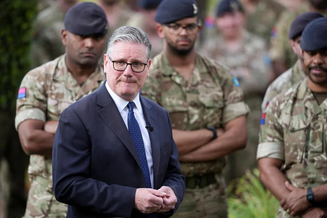 Britain's Prime Minister Keir Starmer has pledged to raise defence spending to 2.5 per cent of gross domestic product from 2027.