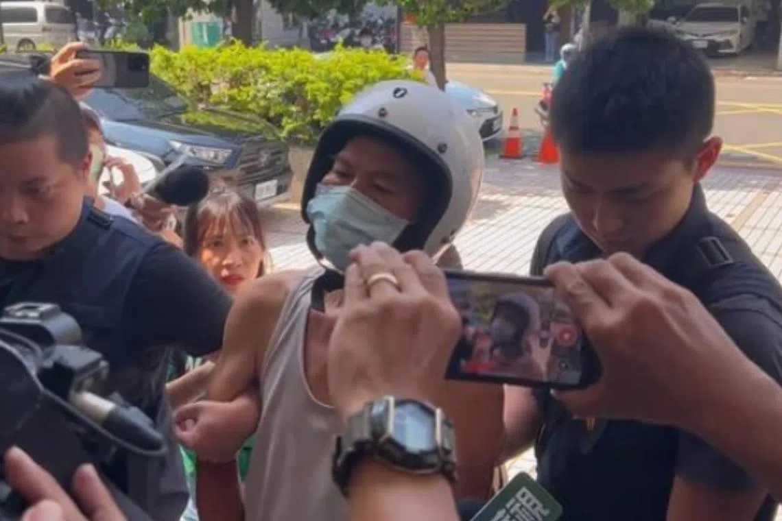 The suspect, surnamed Wu, had fled the city on his motorcycle but was nabbed less than three hours later. 