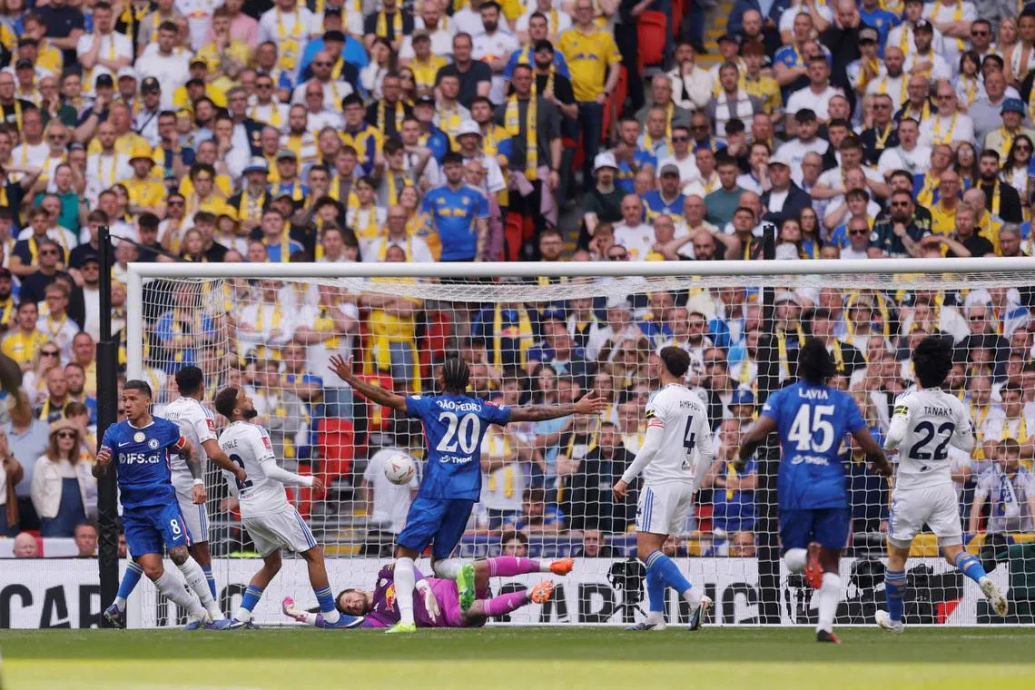 Soccer Football - FA Cup - Semi Final - Chelsea v Leeds United - Wembley Stadium, London, Britain - April 26, 2026 Chelsea's Enzo Fernandez celebrates scoring their first goal Action Images via Reuters/Andrew Couldridge