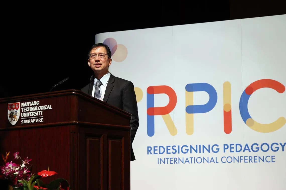 Professor Kenneth Poon speaking at the Redesigning Pedagogy International Conference 2024 on May 29.