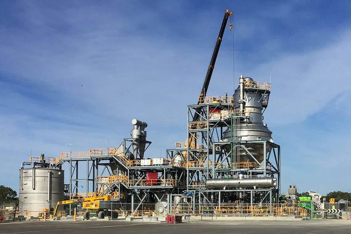 FILE PHOTO: A view of a new nickel sulphate plant that global miner BHP Group is building to service the battery industry at its Nickel West operations, south of Perth, Australia August 2, 2019. REUTERS/Melanie Burton/File Photo