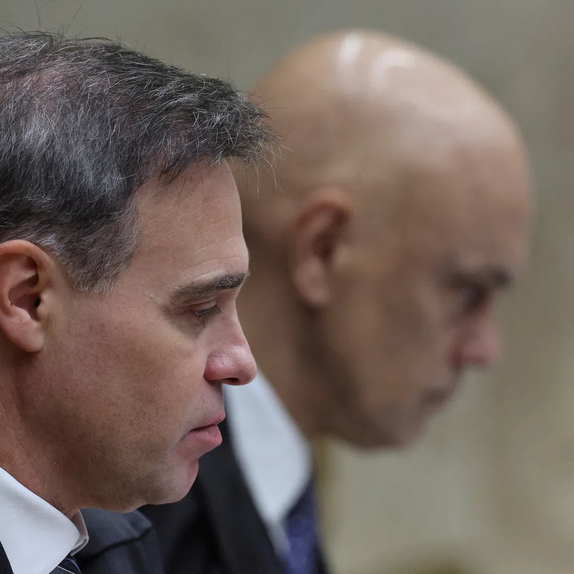 FILE PHOTO: Brazil's Supreme Court Justice Andre Mendonca and Brazil's Supreme Court Justice Alexandre de Moraes during a session of the Supreme Court in Brasilia, Brazil September 2, 2026. REUTERS/Adriano Machado/File Photo