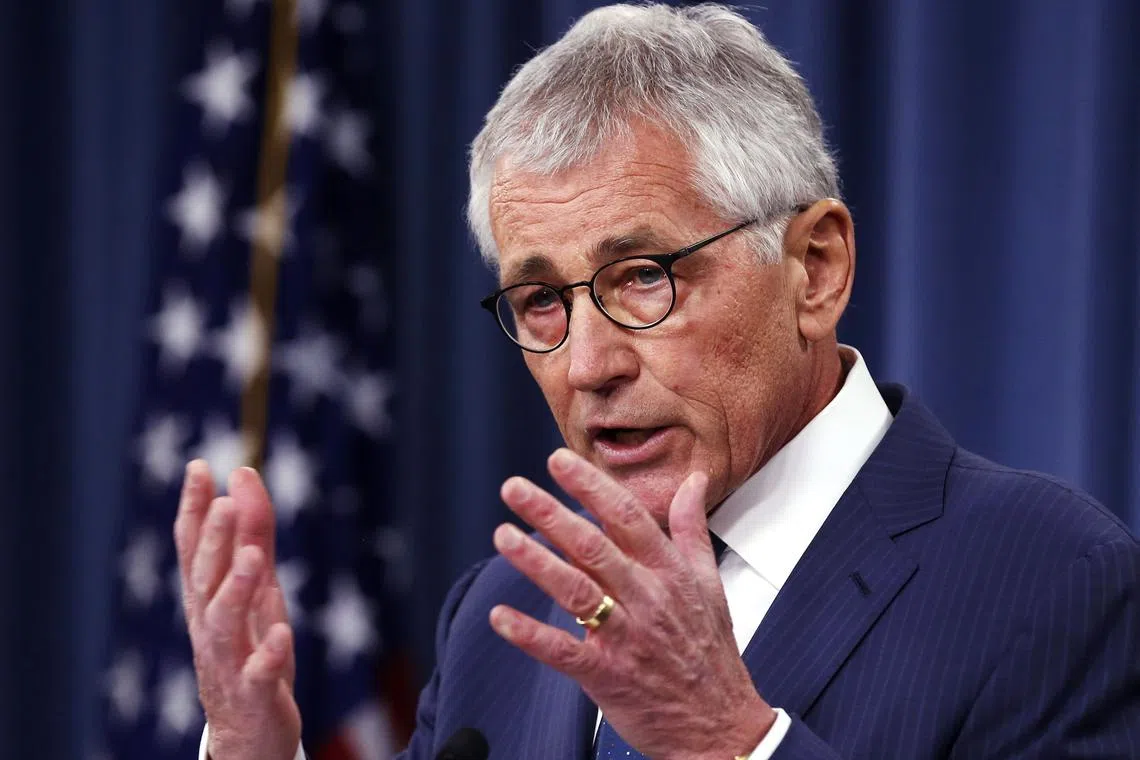 Former US Defence Secretary Chuck Hagel on Feb 25 warned that China was outpacing the US in critical technology fields.