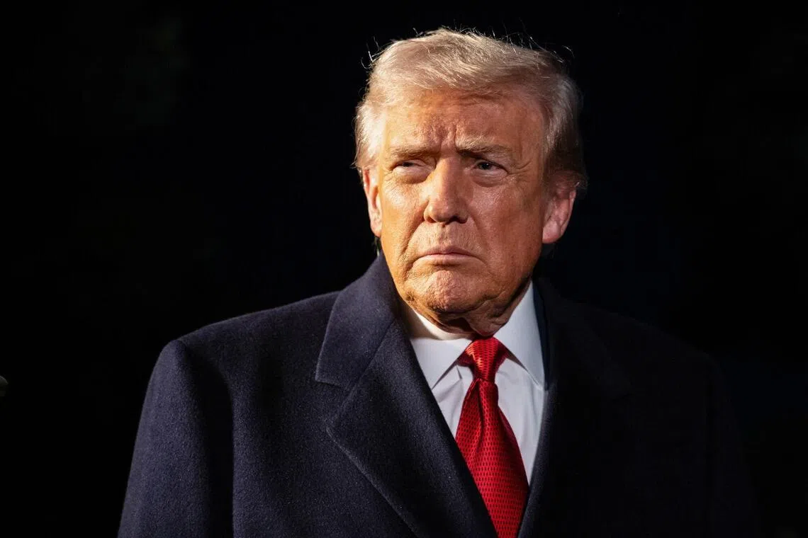 Throughout his Asia tour, Mr Trump represents a shut-down federal government and an ever-deepening American political divide.