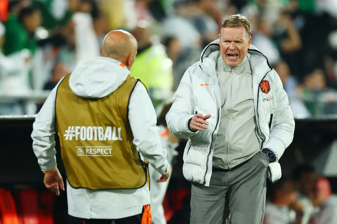 Soccer Football - International Friendly - Netherlands v Algeria - De Kuip, Rotterdam, Netherlands - June 3, 2026 Netherlands coach Ronald Koeman reacts REUTERS/Piroschka Van De Wouw