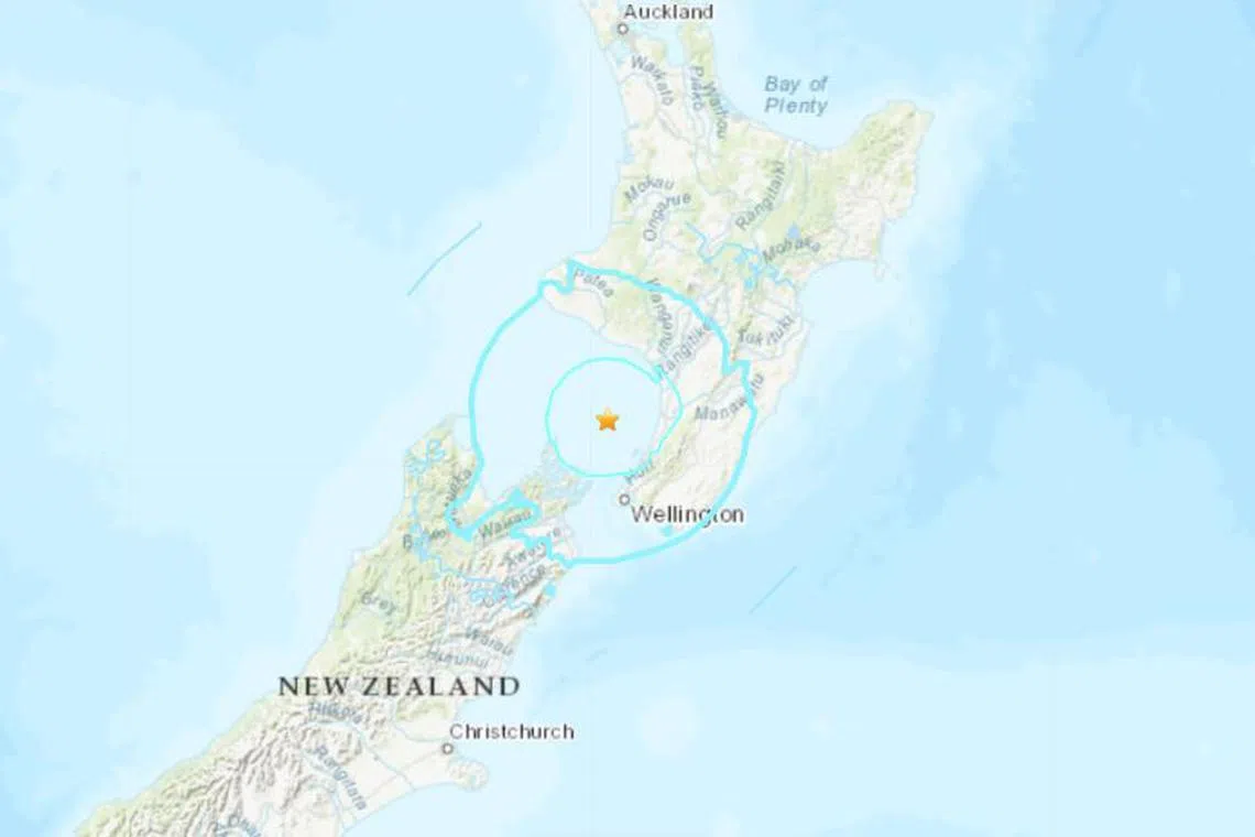 The earthquake’s epicentre was 50km from the town of Paraparaumu, on New Zealand's North Island.
