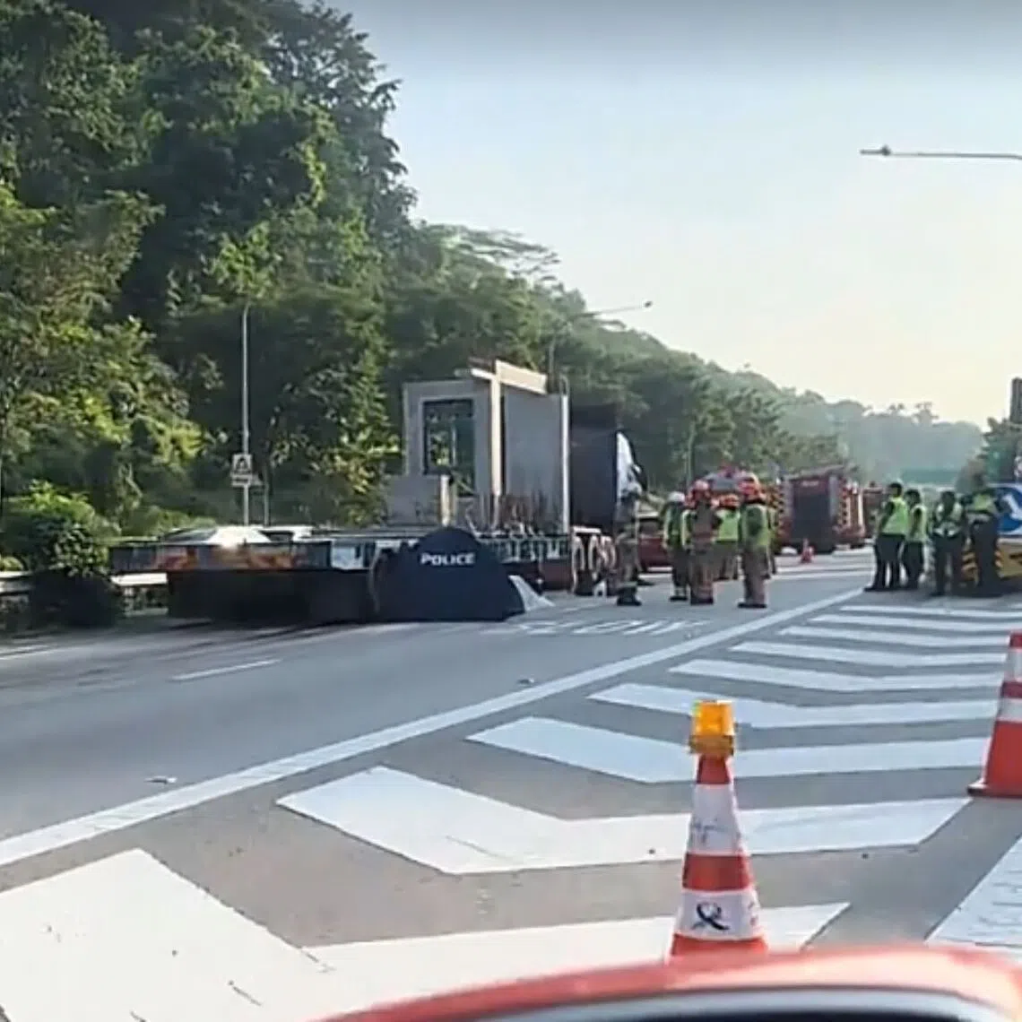 The accident occured on the KJE towards BKE near the Woodlands exit at about 7.20am on Oct 27.
