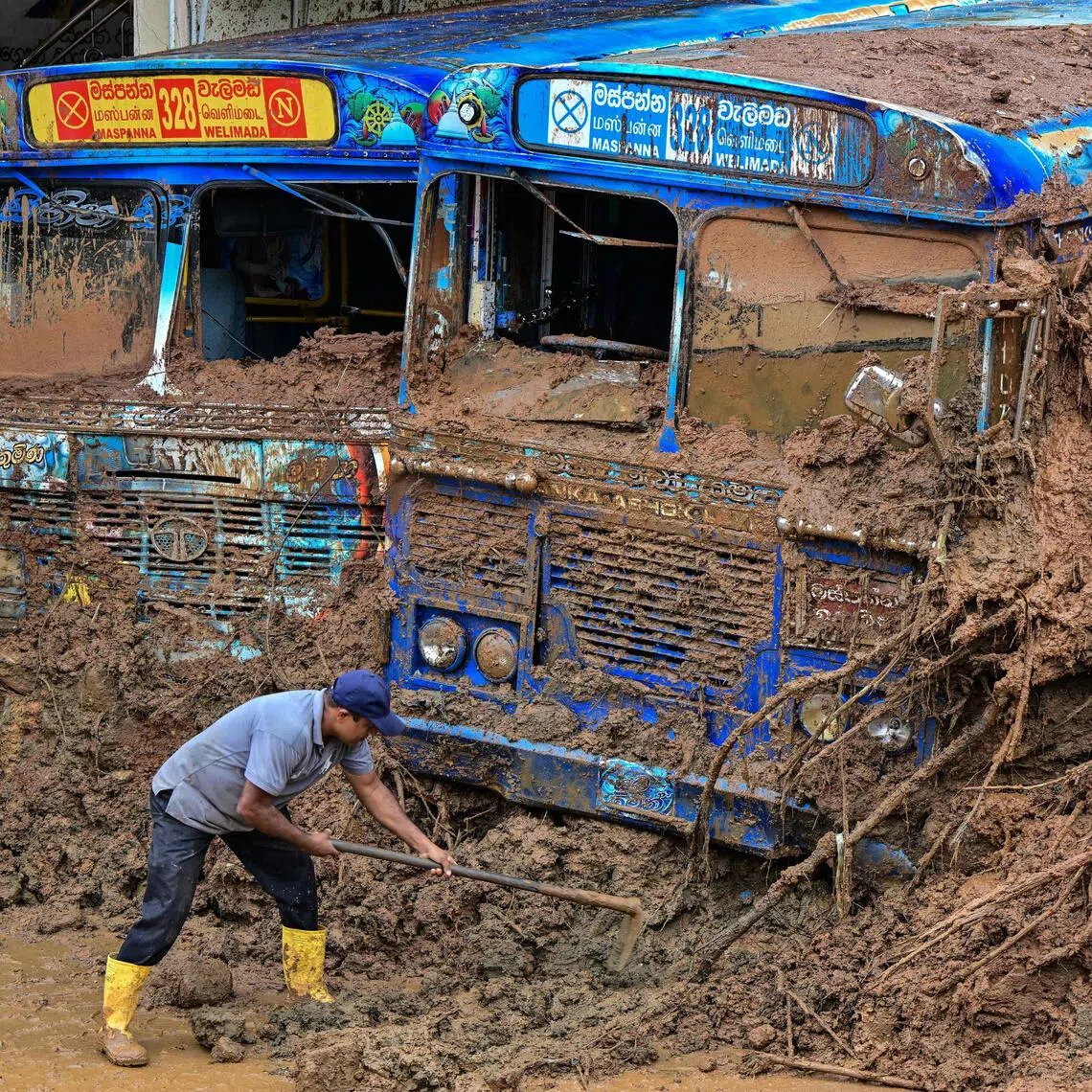 Floods and landslides caused by Cyclone Ditwah left extensive damage throughout Sri Lanka.