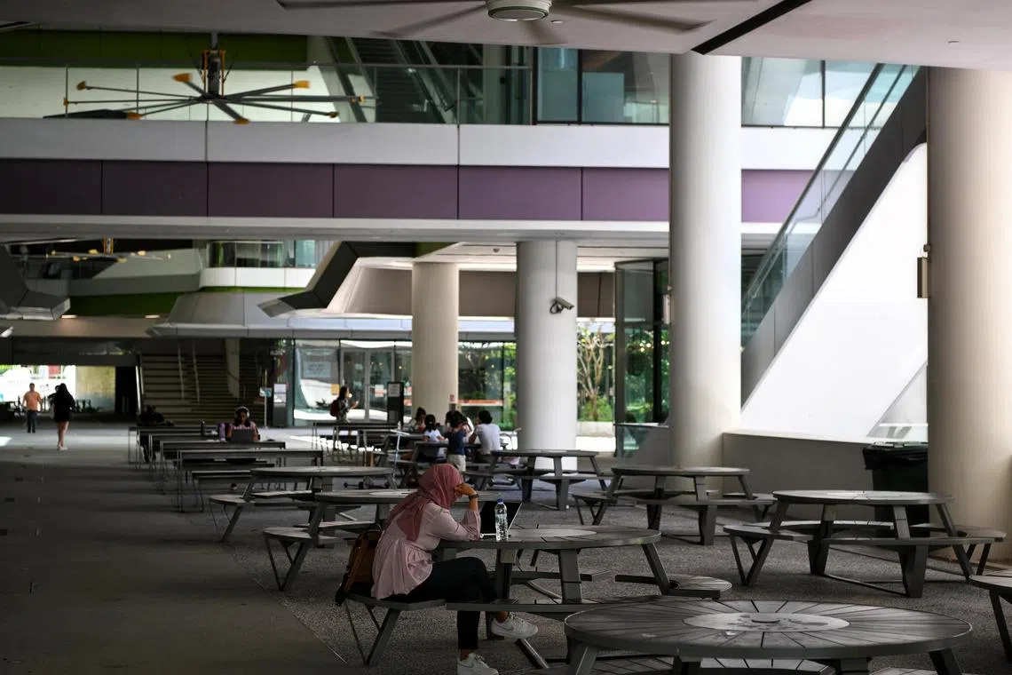 ST20230503_202380446556 Kua Chee Siong/ pixgeneric/ Generic pix of students studying at Singapore University of Technology and Design (SUTD) located at Somapah Road on May 03, 2023.