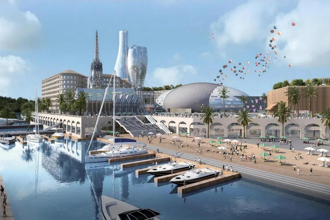 An artist's impression of what was pitched as the Kyushu-Nagasaki Integrated Resort (IR) project, which has gone up in smoke after the Japanese government on Dec 27 rejected the proposal.