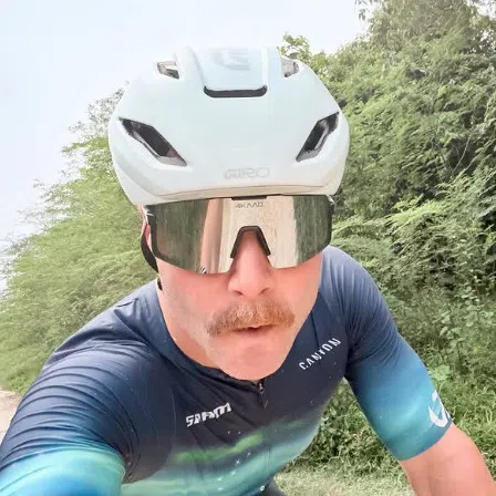 Valtteri Bottas is cycling from Sepang to Singapore, instead of flying like most of his peers.